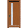 High quality PVC glass door with louver , mdf toilet PVC doors S13-1012